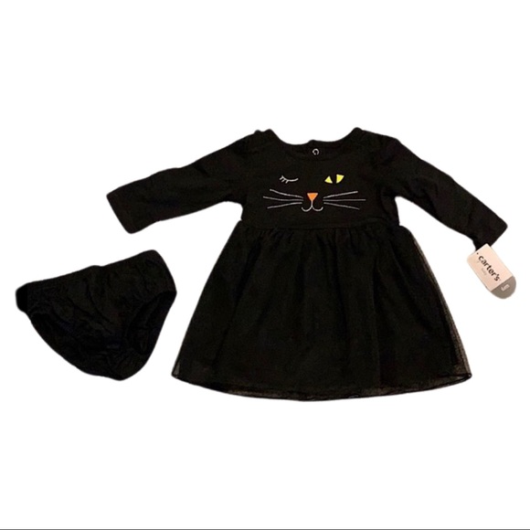 🎉HP🎉Carter’s Black Cat Long Sleeve tutu dress - Picture 3 of 7